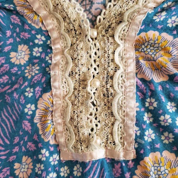 Free People Sweet Poland Boho Peasant Tunic Top XS - Picture 8 of 16